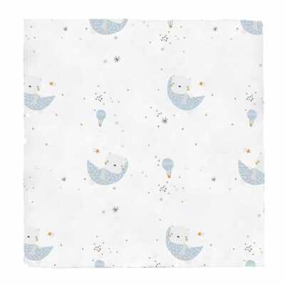 MUSELINA BAMBU 120X120 OSITO AZUL BIMBIDREAMS