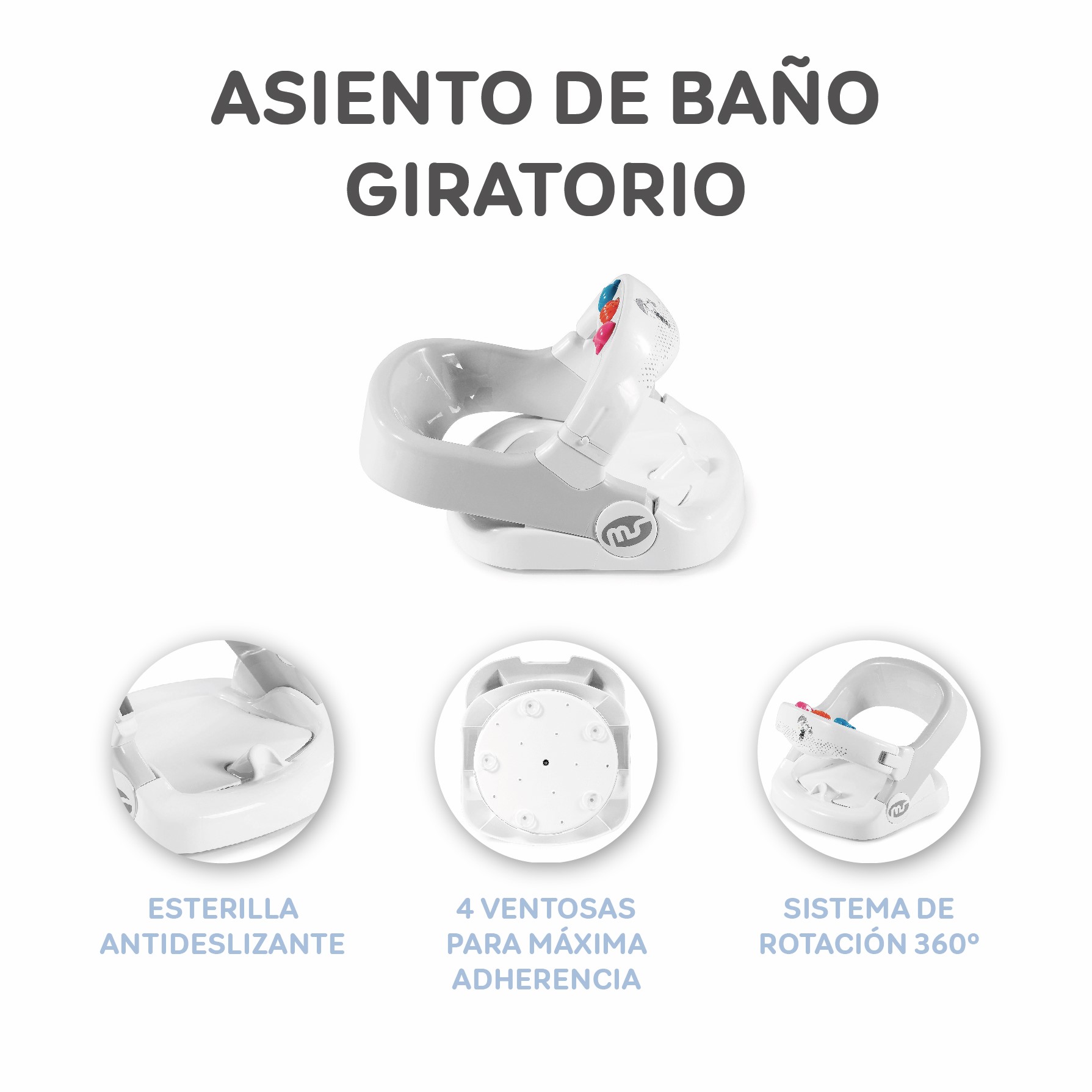 ASIENTO BAÑO GIRATORIO