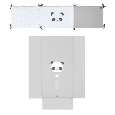 EDREDON+PROTECTOR 60X120 PANDA BONJOURBEBE