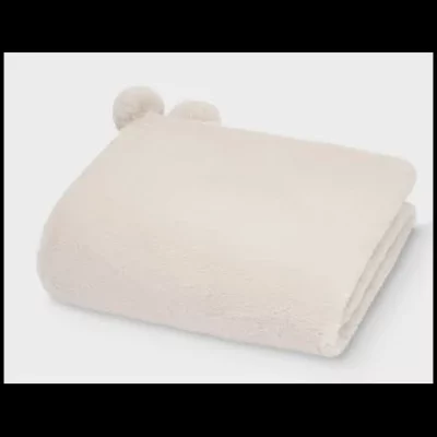 MANTA PELO BEIG POMPONES MAYORAL