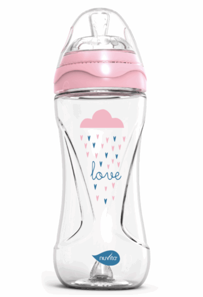 BIBERON 330ML ROSA y BLANCA